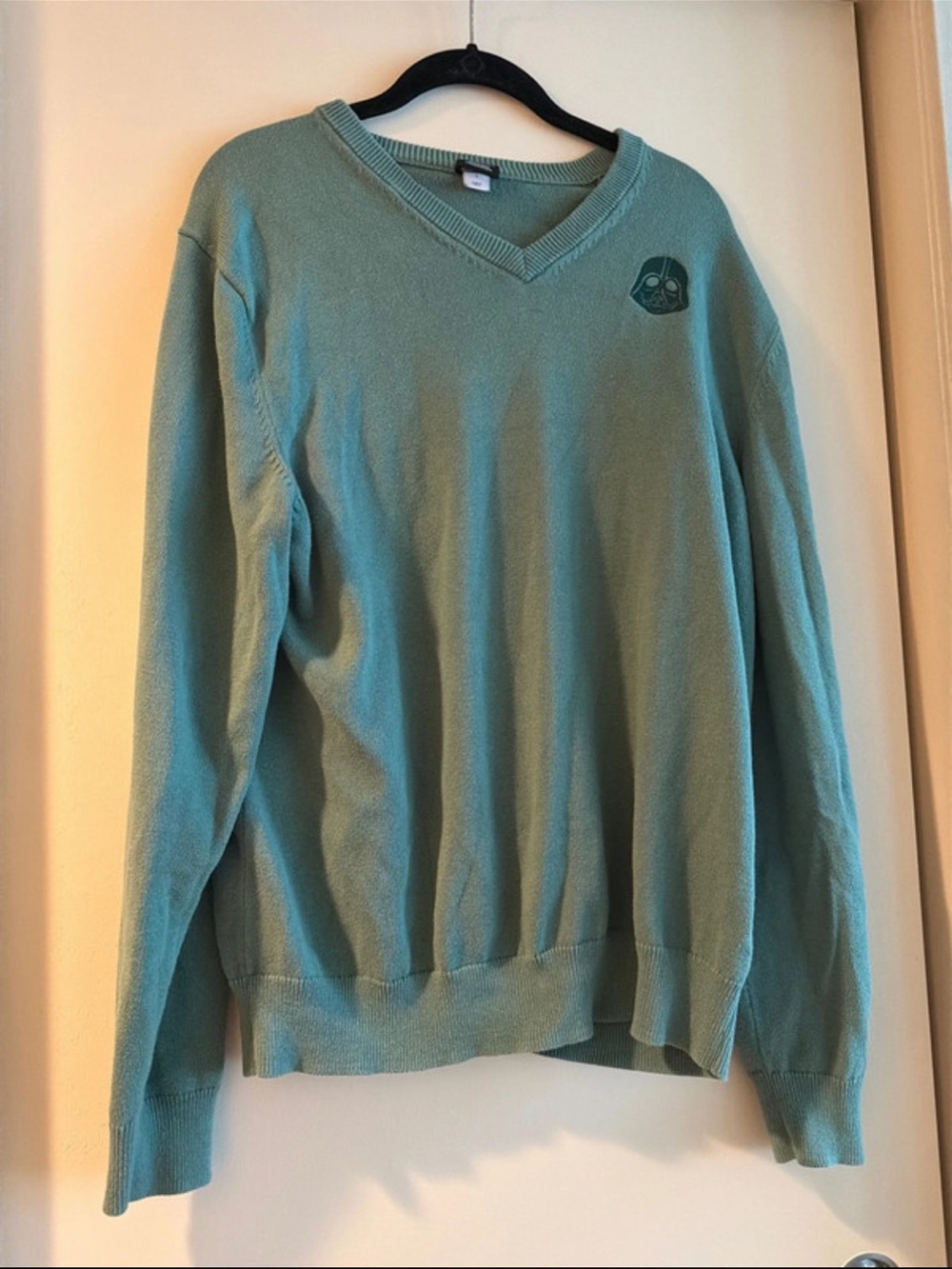 V-Neck Sweater Star Wars Darth Vader in Teal Green